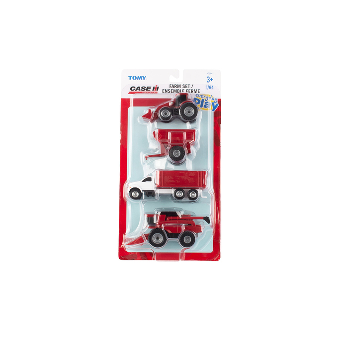 Set Di 3 Trattori Giocattolo Ertl Case IH & IH 4WD – Scala 1:64, Edizione Industria