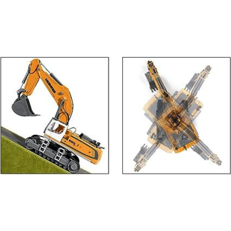 Siku 6740 Excavateur Liebherr R980 SME Télécommandé – 1:32, Métal, Bluetooth Et App, Sons Inclus – Pour Fans De Pelleteuses