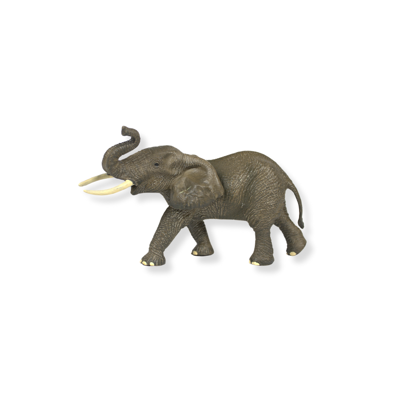 Elephant Figurine | Hand-Painted with Trunk Raised | ZAGA Toys