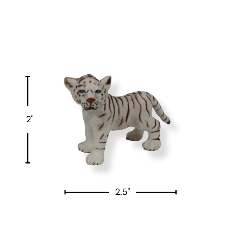 ラブ・ガーフィールド　キューピッド　デザイン　フィギュア　おもちゃ　ホワイト White Tiger Cub | Lifelike Toy | Zaga Toys Wildlife Collection