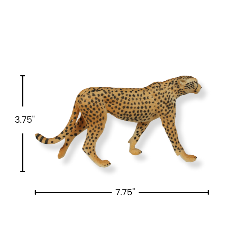 Large Walking Cheetah | Hand-Painted Toy | Zaga Toys Wildlife