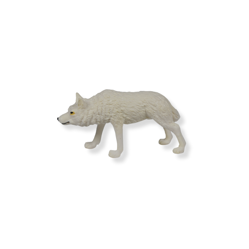 White Wolf Crouching | Lifelike Toy | Zaga Toys Wildlife
