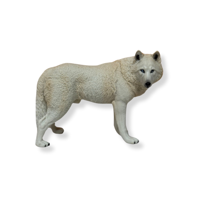 【toy10 様】／白無地ハーフ横長▶600枚 Large Arctic Wolf | Hand-Painted Toy | ZAGA Toys Wildlife