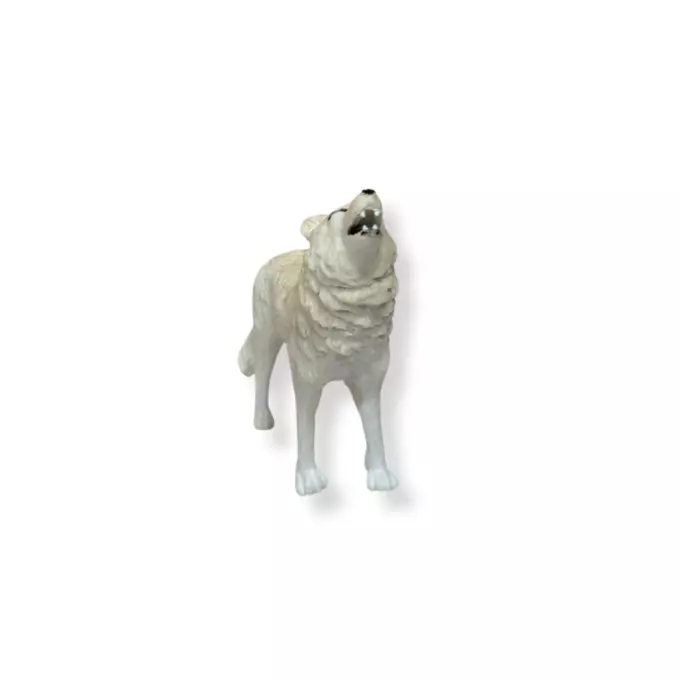 Howling Arctic Wolf | Hand-Painted Toy | Zaga Toys Wildlife