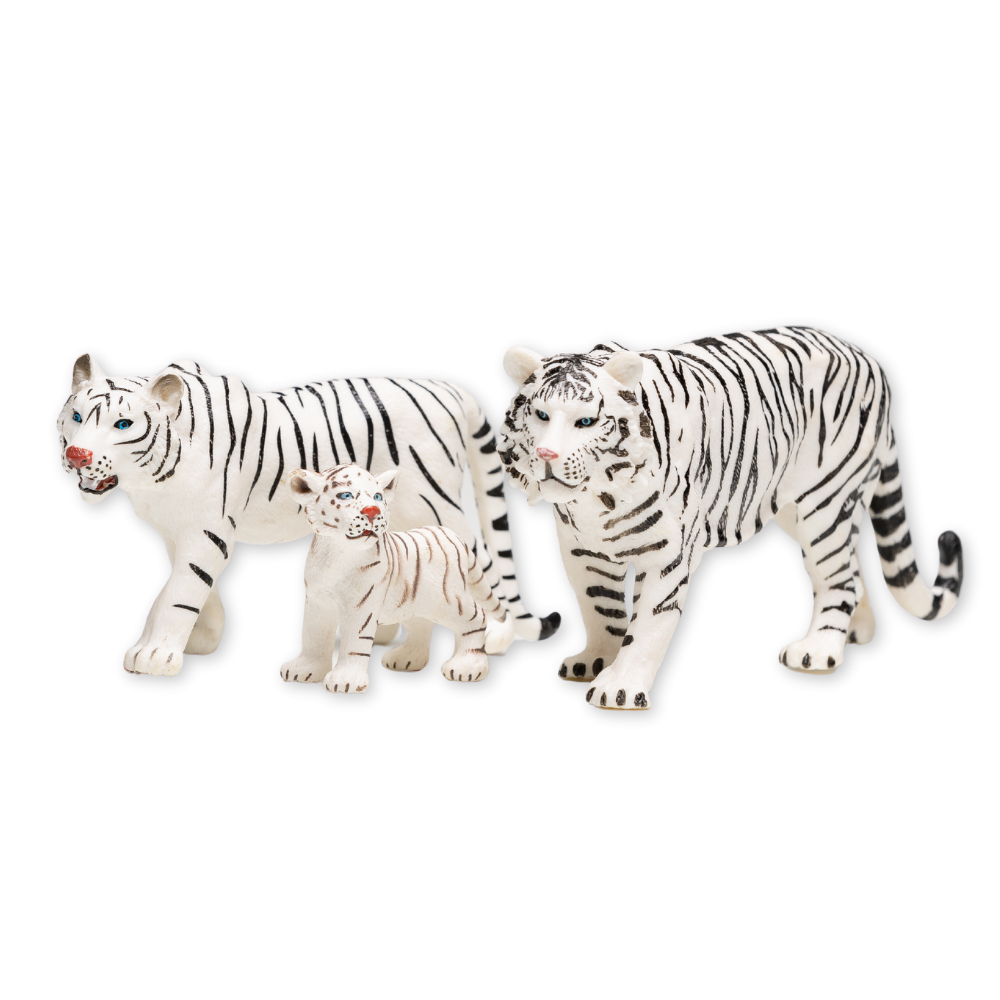 White Tiger Family Bundle | Lifelike Toys | Zaga Toys Wildlife