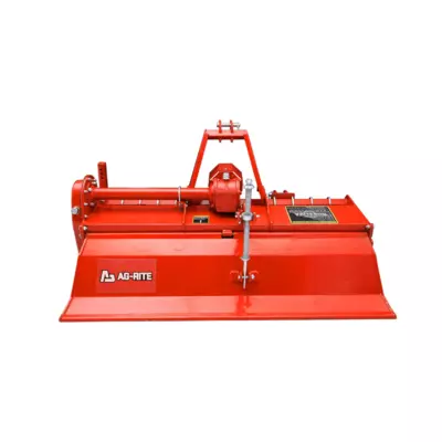 Ag-Rite 48" Rotary Tiller w' FREE PTO Shaft | Heavy-Duty Gear Drive Tiller for Efficient Soil Preparation