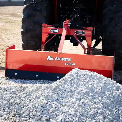 Ag-Rite 60" Box Blade | Heavy-Duty Cat. 1 Hitch Implement for Grading & Leveling