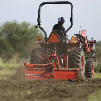 Ag-Rite 48" Rotary Tiller w' FREE PTO Shaft | Heavy-Duty Gear Drive Tiller for Efficient Soil Preparation