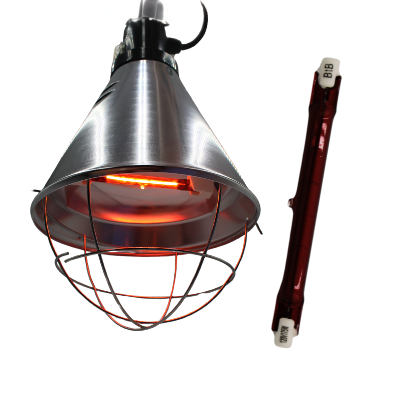 Ciieeo 3-Pack Iron Lamp Cage – High Temperature Resistant Heat Lamp Cover For Livestock, Chicken, Reptile & Pet Heating (Golden, 8.25 X 6.09 Inch)