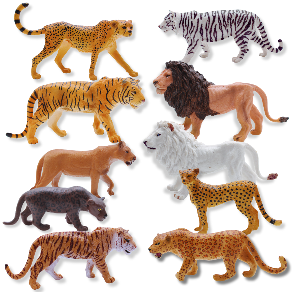 Jungle Cat Bundle | Lions, Tigers, Jaguars & Cheetahs | Zaga Toys