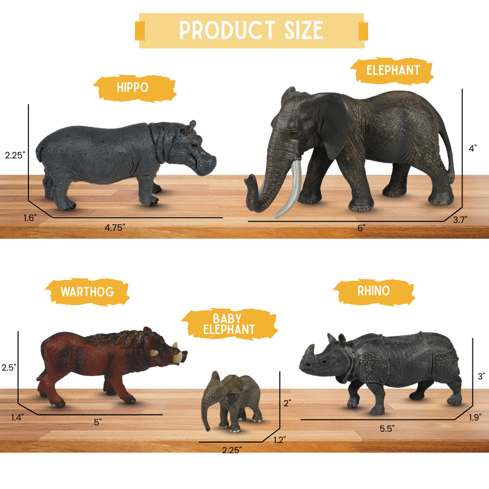 Ultimate Safari Bundle | Lifelike, Realistic Animals| Zaga Toys
