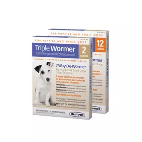 Durvet Triple Wormer Small Dog 6–25 lb – 12‑Count