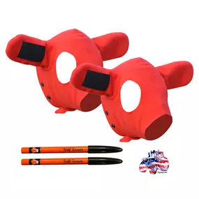 Kalf Kozies Calf Ear Muffs – 2 Pack Bundle with Exclusive American Flag Tractor Sticker