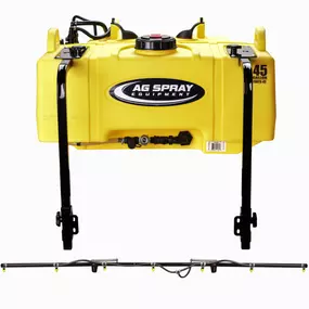 Ag Spray 45 Gallon UTV Sprayer with 3 Nozzle Boomless Boom | 30' Coverage for Pasture & Crop Spraying