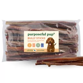 Purposeful Pup Bully Sticks – Natural Dog Chews (Multiple Sizes & Packs)