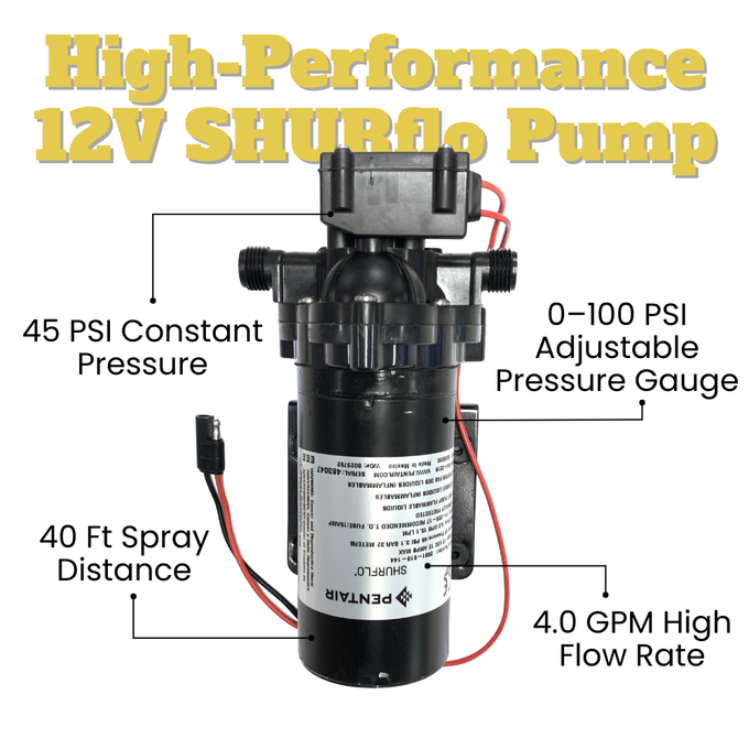 Ag Spray 25 Gallon Diamond Spot Sprayer | 4.0 GPM, Pro Handgun