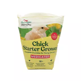Manna Pro Chick Starter Grower Medicated Crumbles – 5 lb Poultry Feed