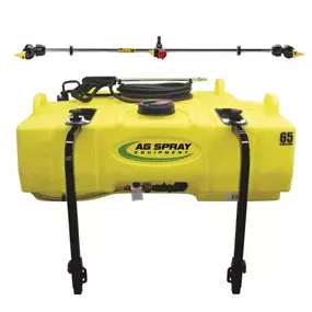 Ag Spray 65 Gallon UTV Sprayer with 3 Nozzle Boomless Boom | Heavy-Duty Weed & Fertilizer Sprayer