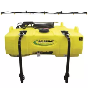 Ag Spray 65 Gallon UTV Sprayer with 7 Nozzle Boom | Wide-Coverage Sprayer for Pastures, Crops & Food Plots
