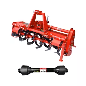 Ag-Rite 48" Rotary Tiller w' FREE PTO Shaft | Heavy-Duty Gear Drive Tiller for Efficient Soil Preparation