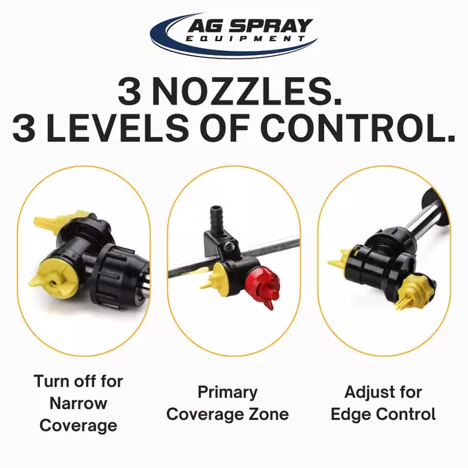 Ag Spray 3 Nozzle Boomless Boom With Up To 30' Coverage | Agzaga