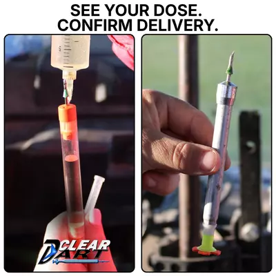 Clear Dart Medicating Darts – Side Port Needles | Gel Collar Technology, Multiple Sizes & Options