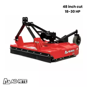 Ag-Rite Rotary Cutter for Tractors without PTO Shaft, Heavy-Duty Brush Hog with 6-Gauge Deck, Cuts 2-Inch Brush