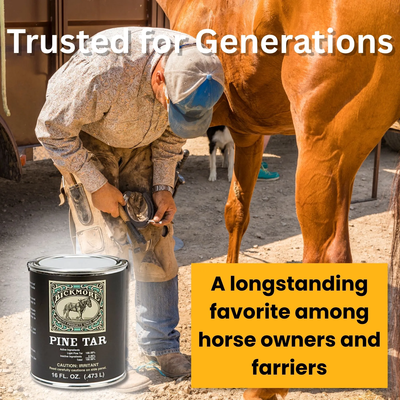 Bickmore® Pine Tar Hoof Treatment – Natural Hoof Care for Cracks, Corns & Hard Frogs (Pint) 