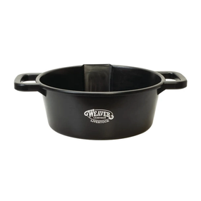  Weaver Livestock Large Round Feed Pan, 22 Quart | Durable Livestock Feed and Water Pan