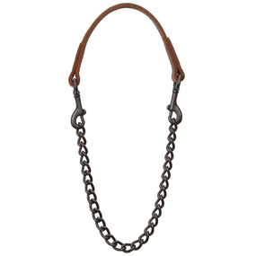 Weaver Livestock Water Buffalo Leather Goat Collar, 24" | Premium Adjustable Goat Collar with Bronze Chain