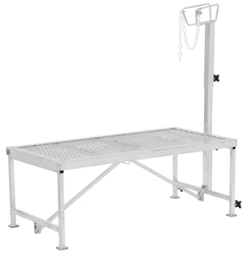  Weaver Livestock Complete Aluminum Trimming Stand | Adjustable Sheep & Goat Fitting Stand