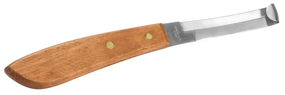 Professional Hoof Knife with Wooden Handle – Stainless Steel Farrier Hoof Trimming Knife 