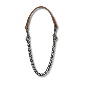Weaver Livestock Water Buffalo Leather Goat Collar, 24" | Premium Adjustable Goat Collar with Bronze Chain