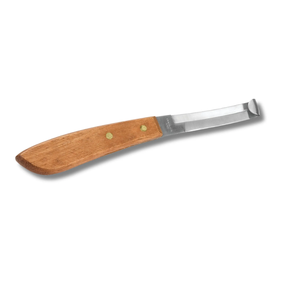 Professional Hoof Knife with Wooden Handle – Stainless Steel Farrier Hoof Trimming Knife 