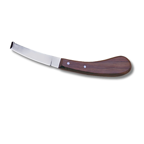 Professional Hoof Knife with Wooden Handle – Stainless Steel Hoof Trimming & Farrier Tool 