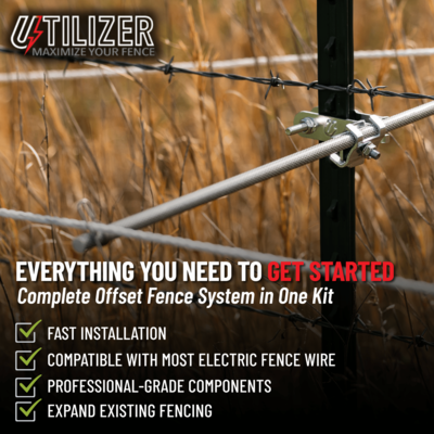 Utilizer Electric Fence Extension Stand-Off Kit | The Build It Better Bundle